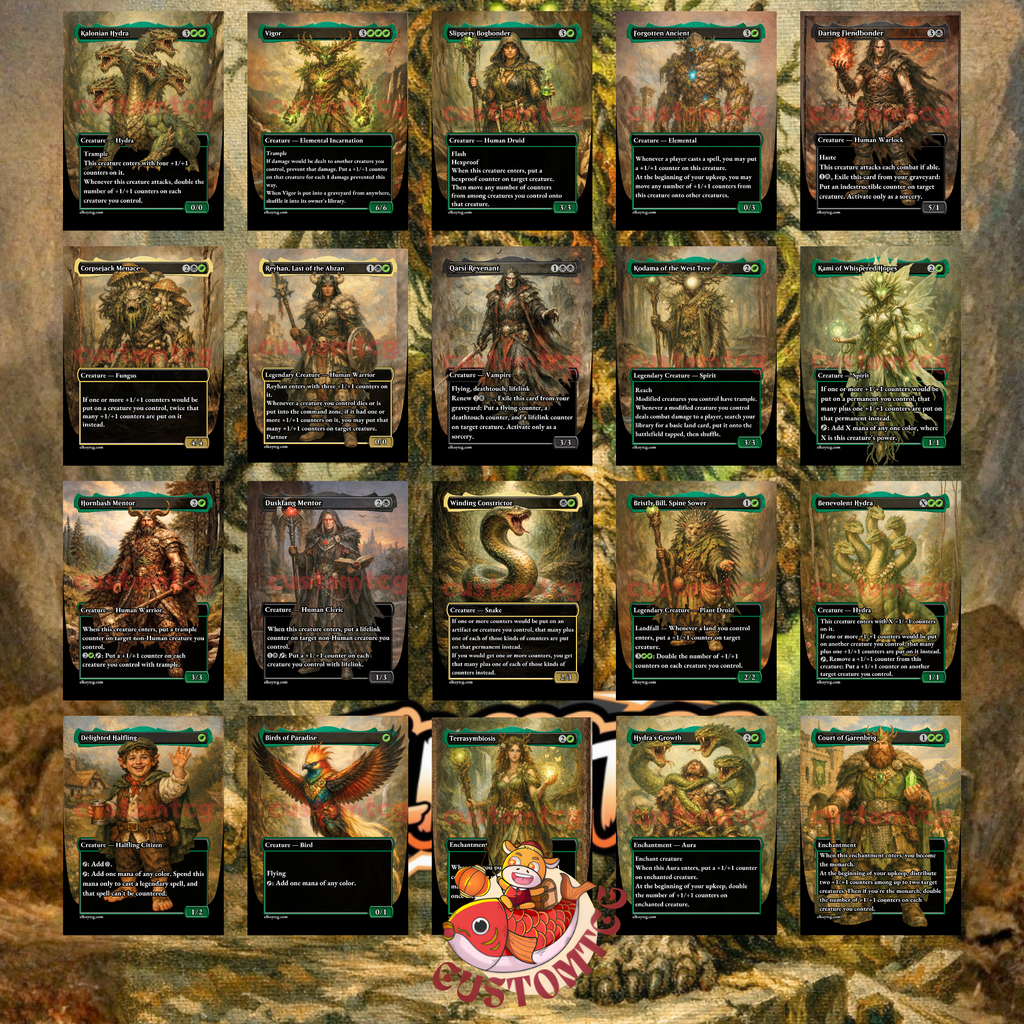 Skullbriar, the Walking Grave Custom Commander Deck — +1/+1 Counters | Golgari Aggro | Fantasy Art Proxy Deck