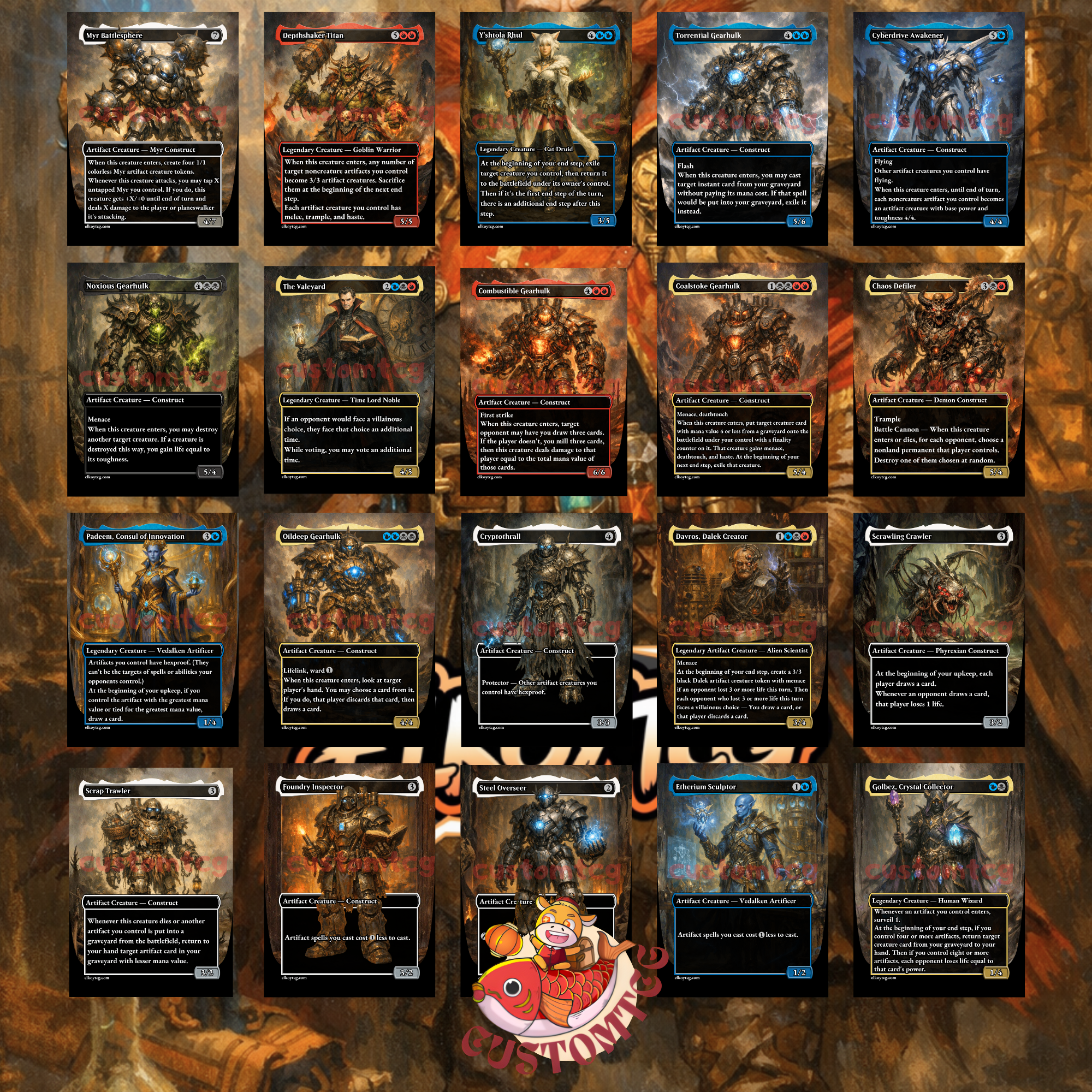 Dr. Eggman Custom Commander Deck – 100 Cards + Tokens | Artifact Villains | Fantasy Art | Unique Card Designs