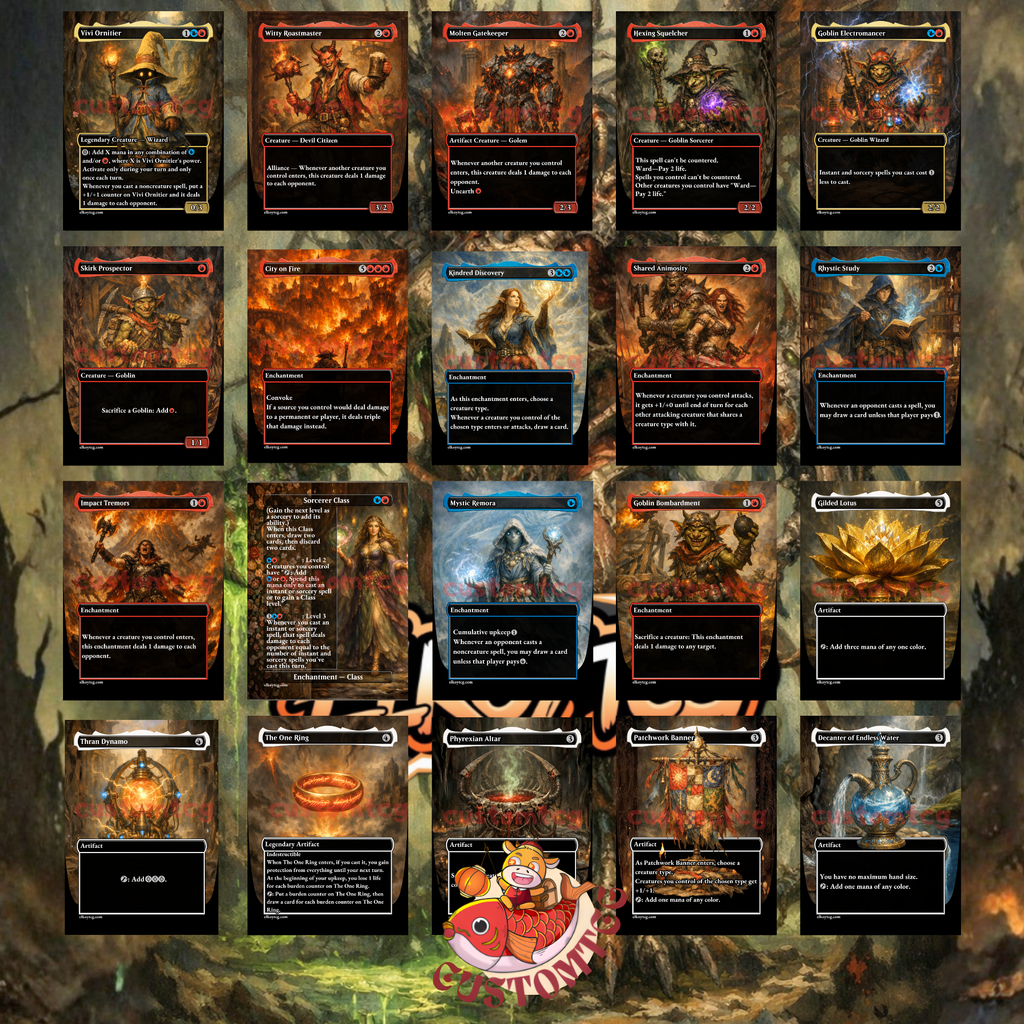 Ovika, Enigma Goliath Commander Deck – 100 Custom Cards + Tokens | Goblin Storm | Spell Slinger | Dark Fantasy Art | Free Shipping