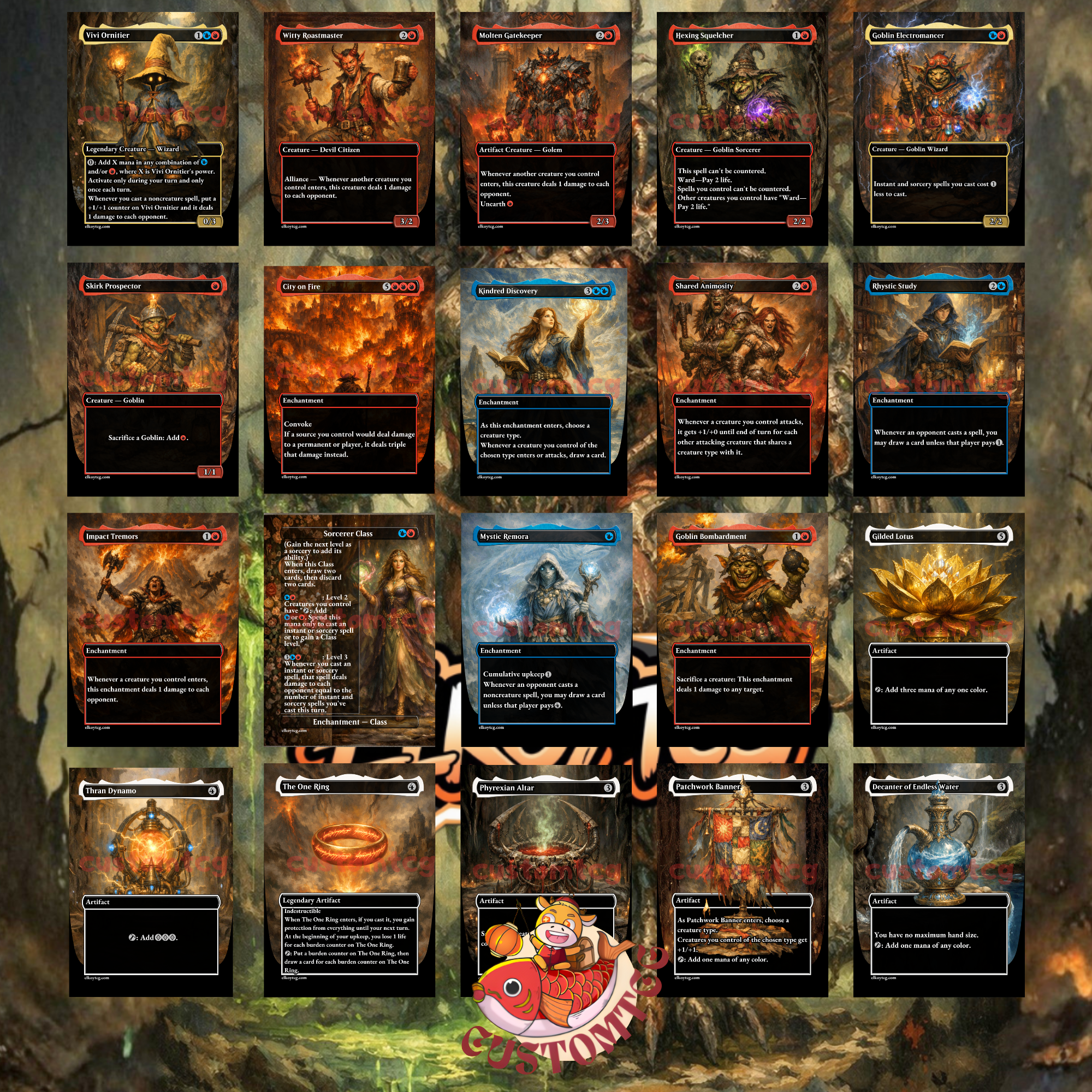 Ovika, Enigma Goliath Commander Deck – 100 Custom Cards + Tokens | Goblin Storm | Spell Slinger | Dark Fantasy Art | Free Shipping