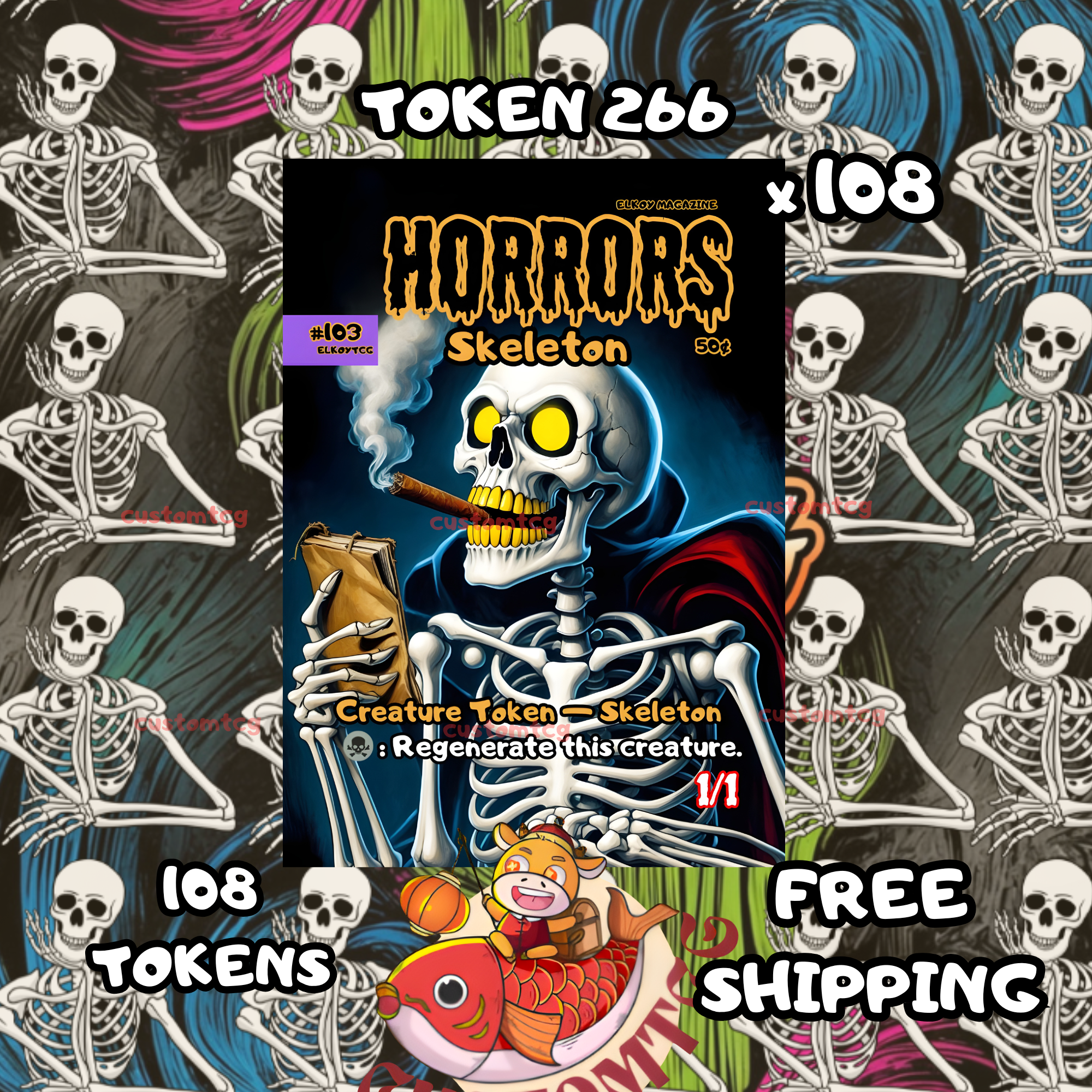 Skeleton token 1-1 108 copies - S266