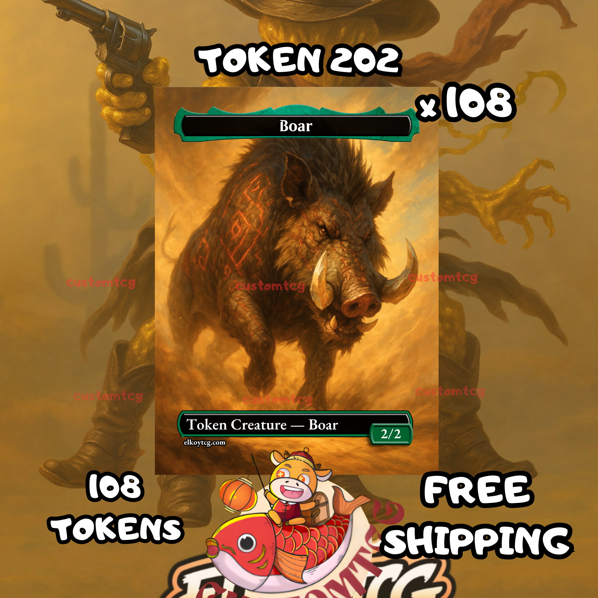 Boar token 2-2 108 copies - S202