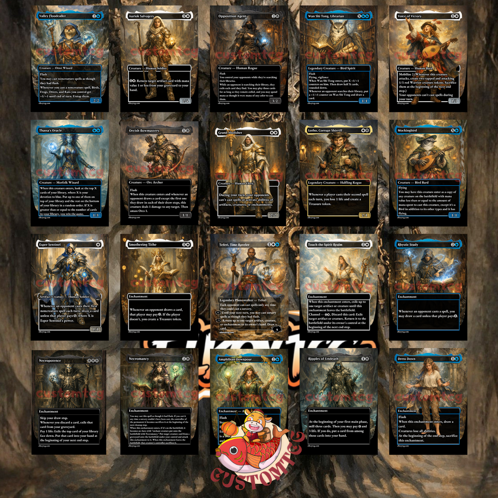 The Master of Keys Commander Deck | 100 Custom Cards + Tokens | Dark Fantasy Art | Esper Stax Control cEDH