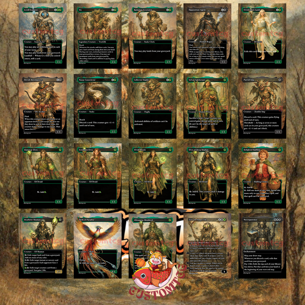 The Gitrog Monster Custom Commander Deck — Lands & Sacrifice | Golgari | Fantasy Art Proxy Deck