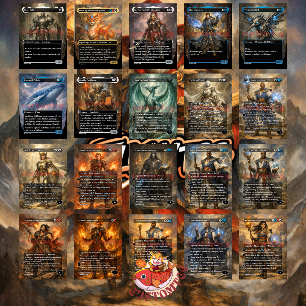 Commodore Guff Commander Deck | 100 Custom Cards + Tokens | Fantasy Art | Planeswalker Superfriends Esper White Blue Red Deck
