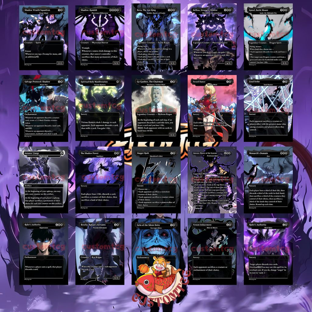Solo Leveling Custom Commander Deck — Shadow Monarch Edition | Sung Jin-Woo | Anime Proxy Deck