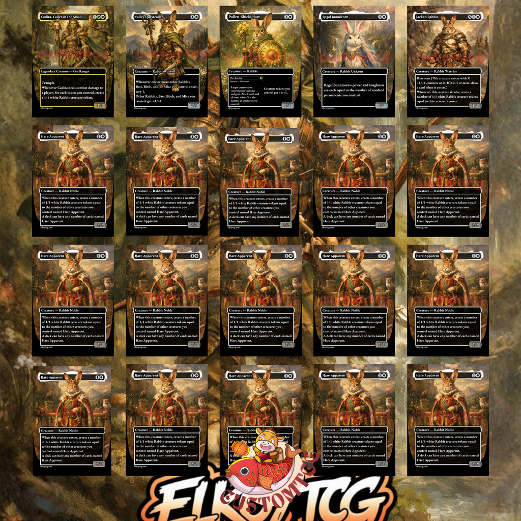 Finneas Ace Archer Commander Deck | 100 Custom Cards + Tokens | Enchanted Forest Art | Selesnya Rabbit Tribal