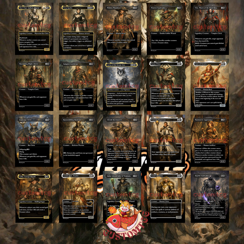 Elas il-Kor Sadistic Pilgrim Custom Commander Deck – 100 Cards + Tokens – Dark Fantasy Trading Card Game