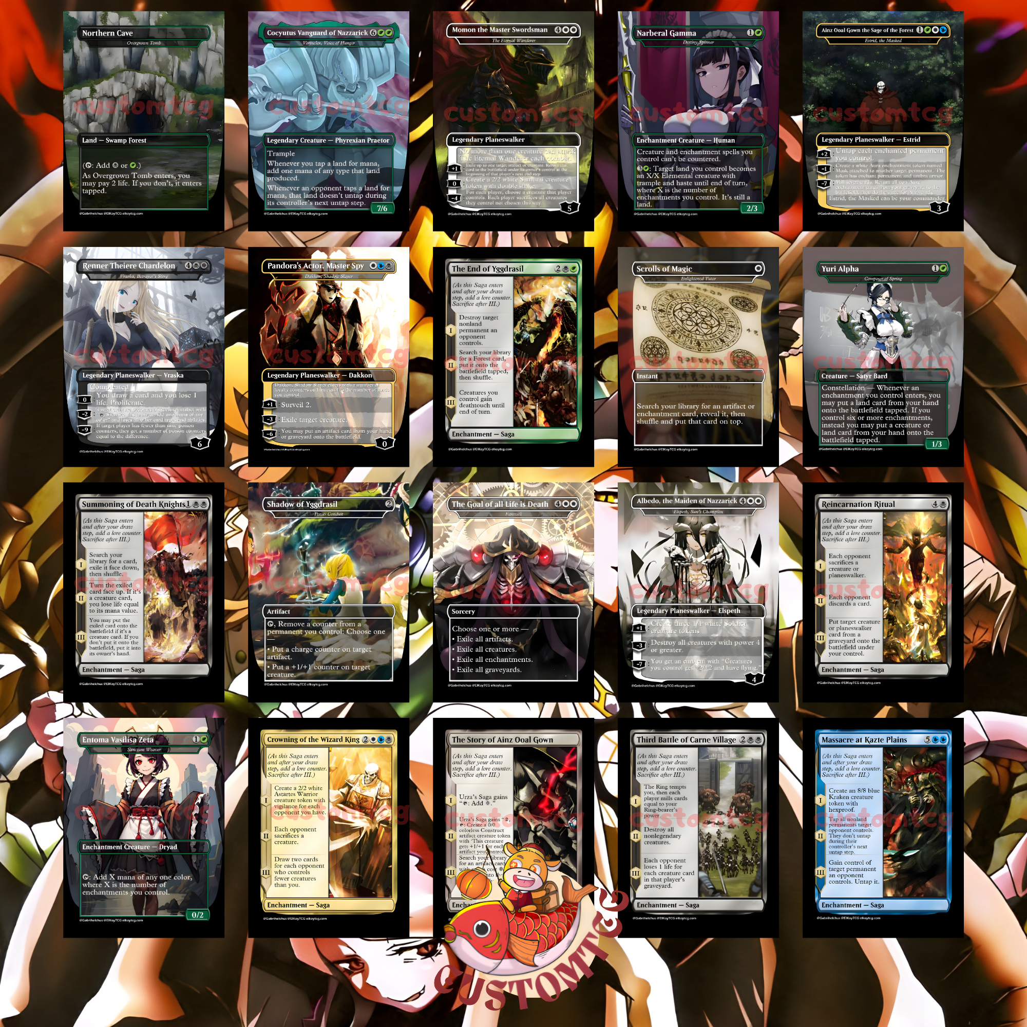 Overlord V2.0 Custom Commander Deck — Ainz Ooal Gown | Custom Proxy Deck | Anime Commander Deck