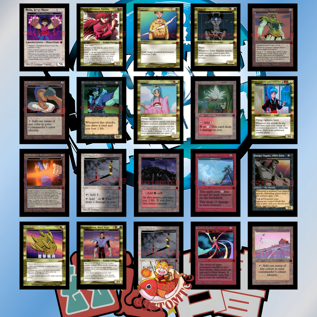 Yu Yu Hakusho Custom Commander Deck — Yusuke Urameshi | Spirit Detective | Anime Proxy Deck