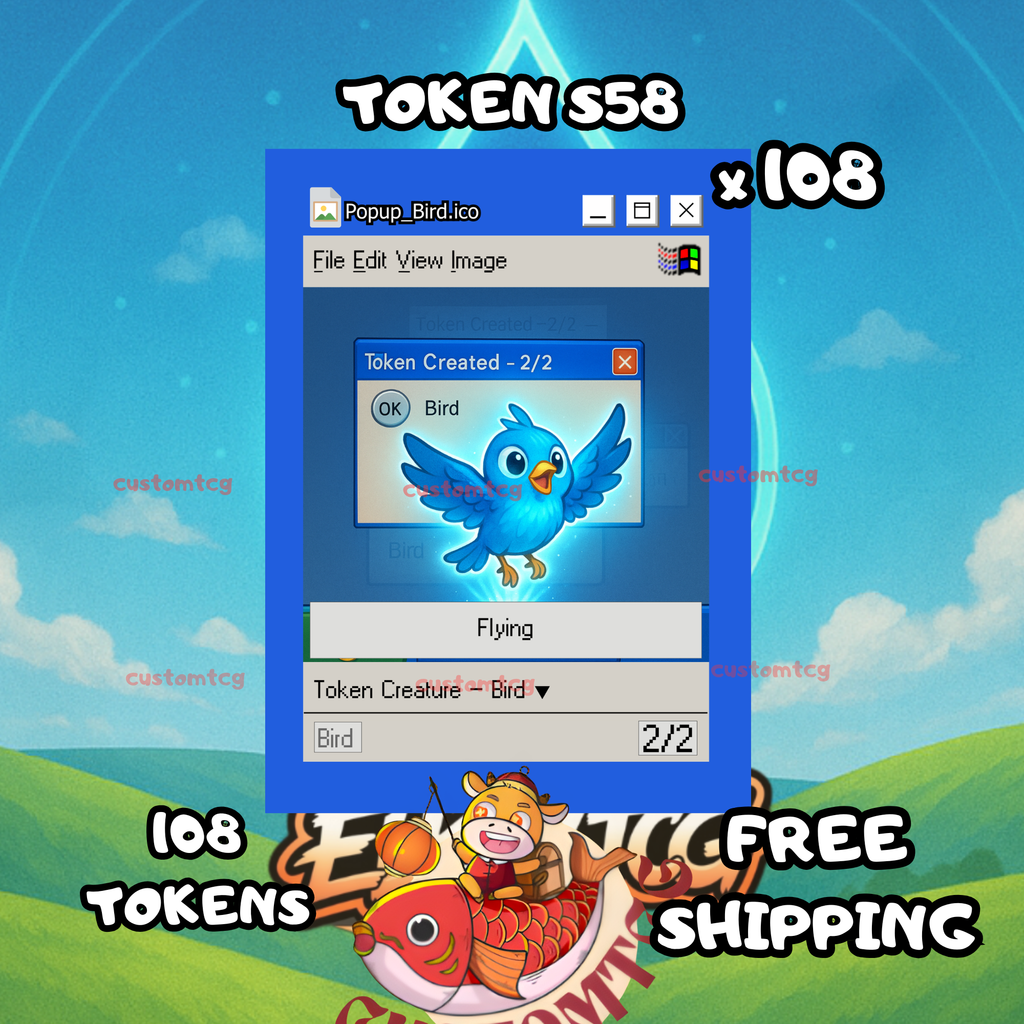 Bird token 2-2 108 copies - S58