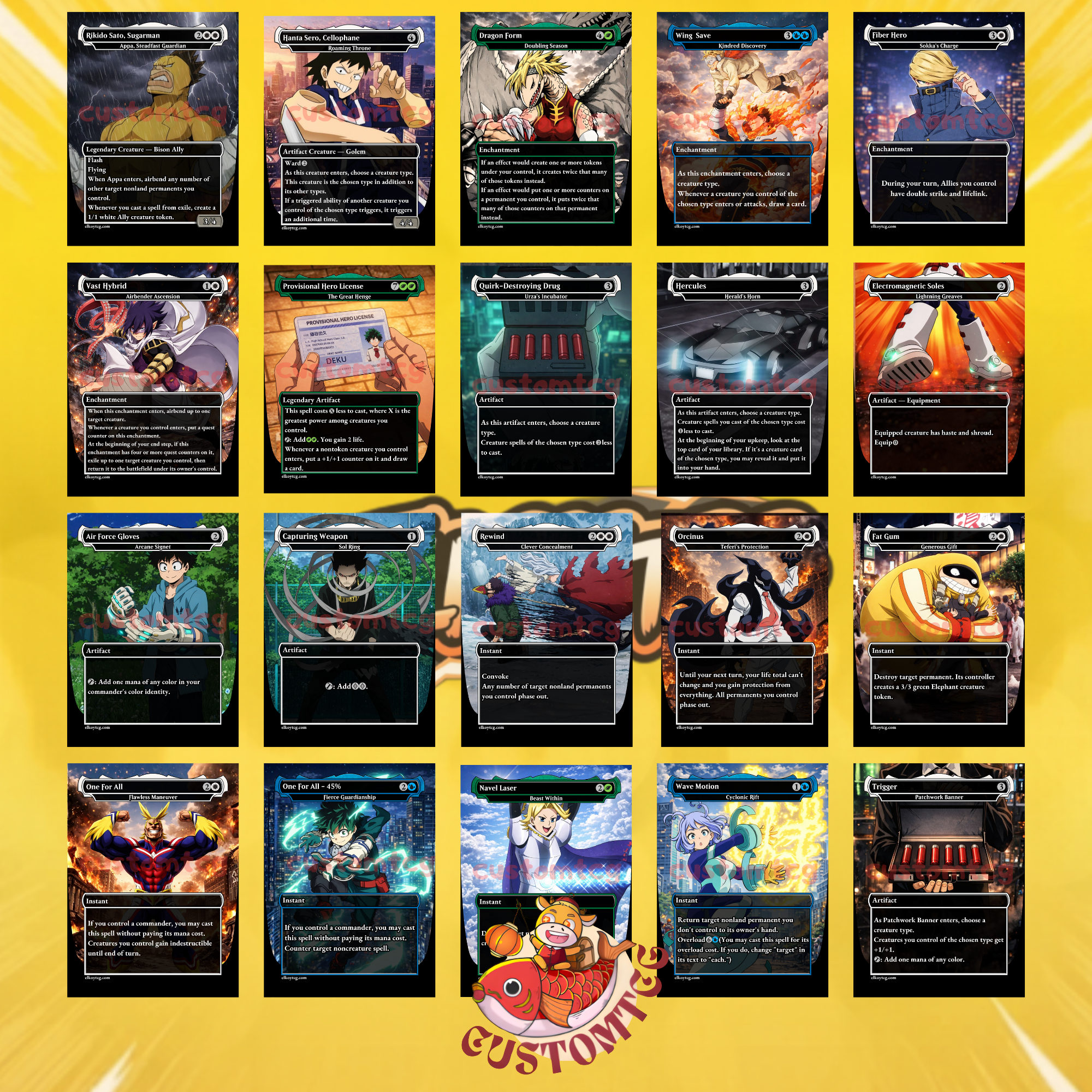 My Hero Academia Custom Commander Deck — Deku | Class 1-A | Anime Proxy Deck | Plus Ultra