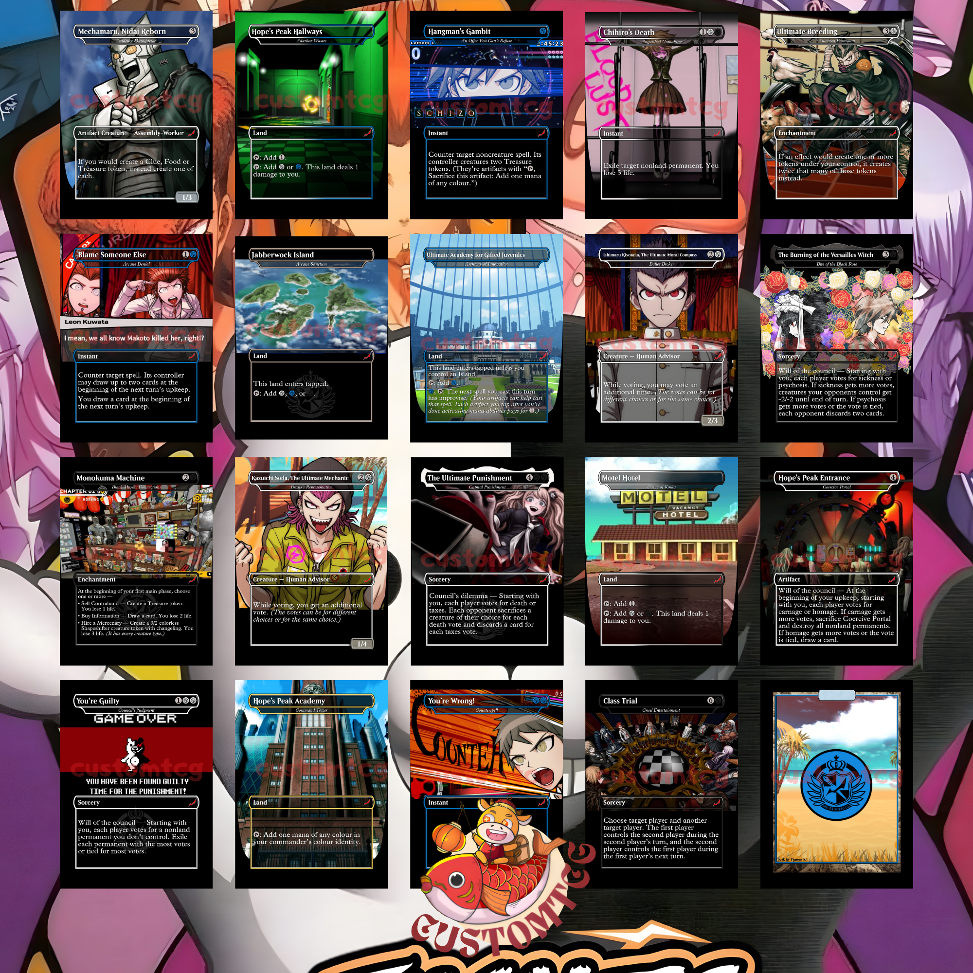 Danganronpa Custom Commander Deck — Tivit | Class Trial | Mystery &amp; Deception Proxy Deck