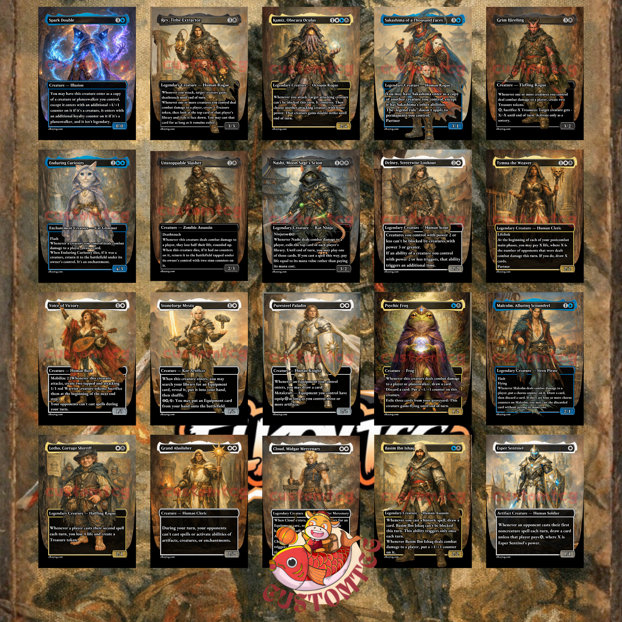 Jin Sakai, Ghost of Tsushima Custom Commander Deck — Samurai Rogue | Stealth | Fantasy Art Proxy Deck