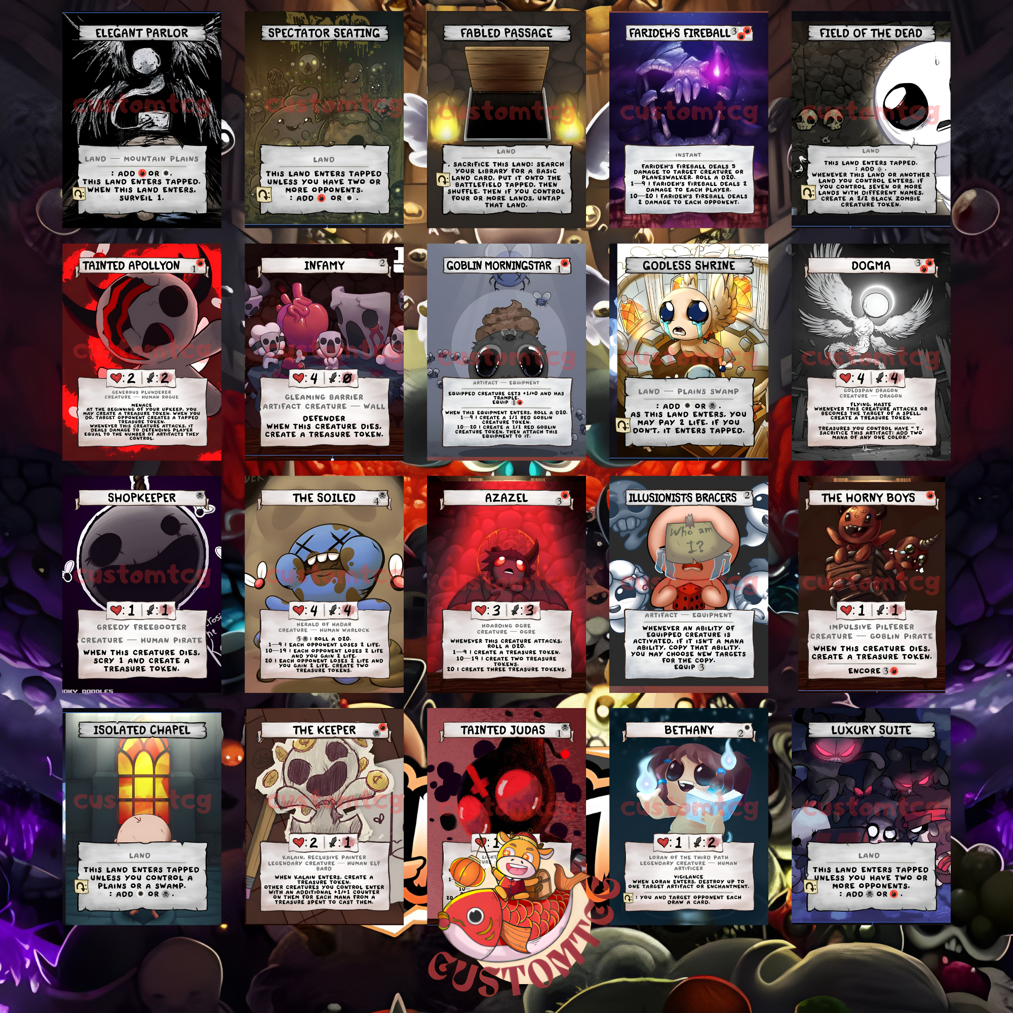 Binding of Isaac Custom Commander Deck — Mr. House | Treasure Tribal | Custom Proxy Deck