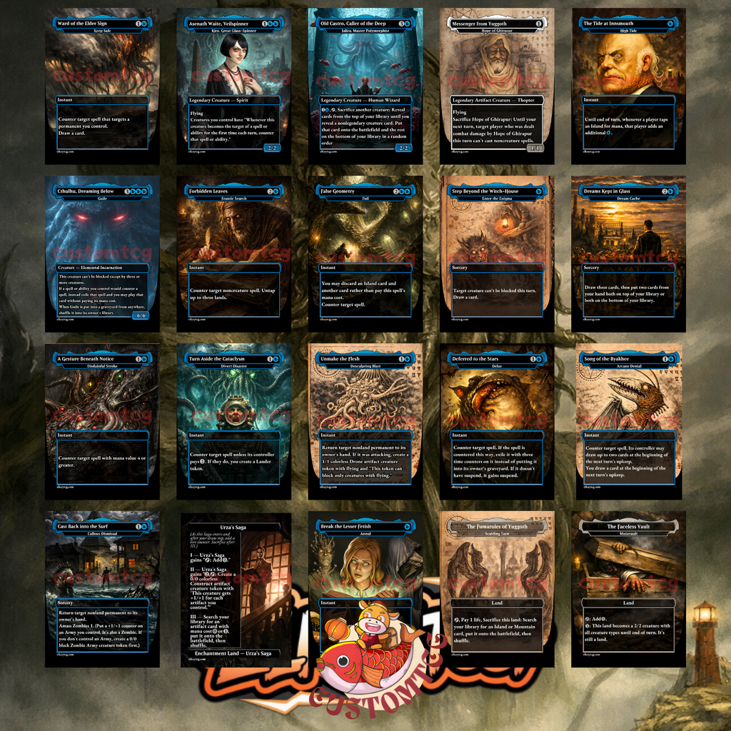 Cthulhu Custom Commander Deck — 100 Cards + Tokens | Lovecraftian Horror | Free Shipping
