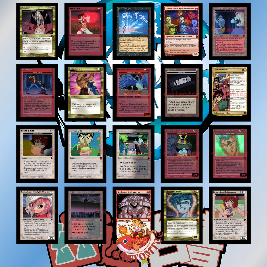 Yu Yu Hakusho Custom Commander Deck — Yusuke Urameshi | Spirit Detective | Anime Proxy Deck