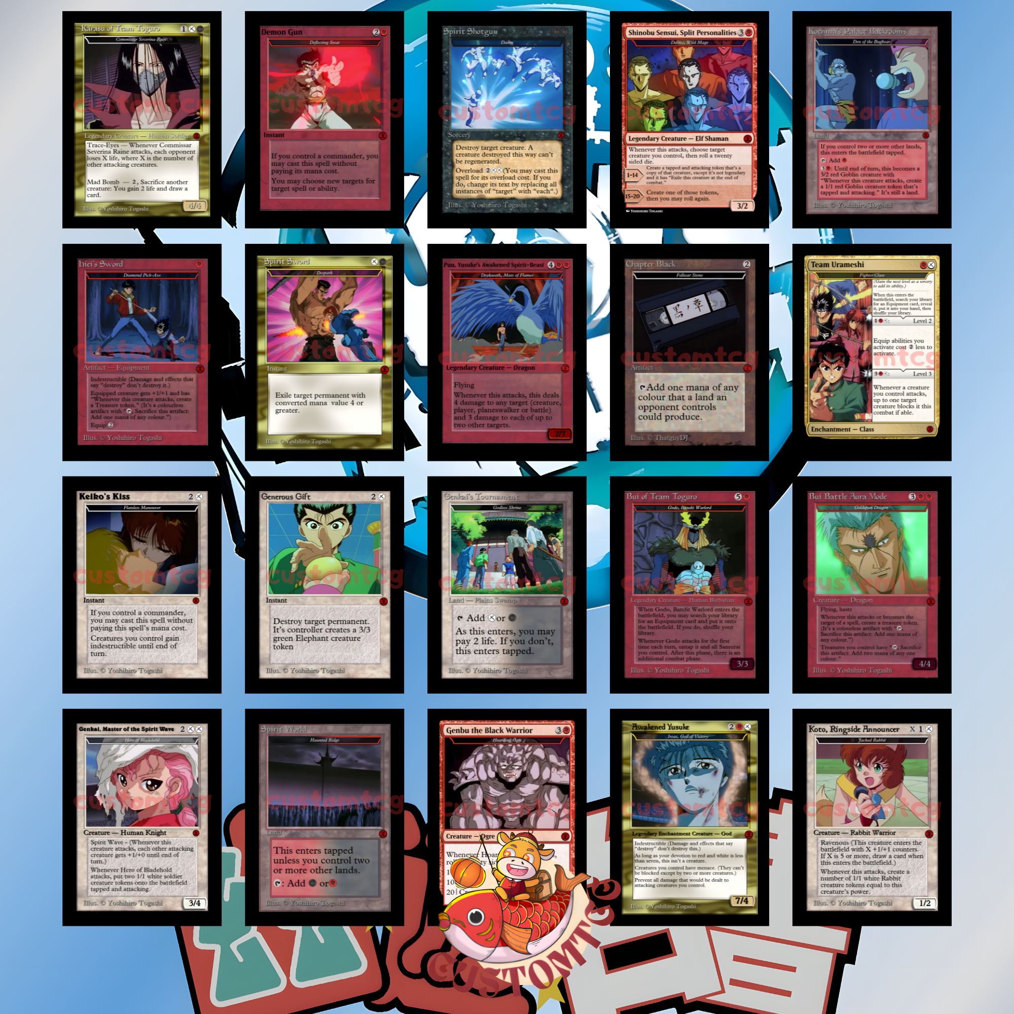 Yu Yu Hakusho Custom Commander Deck — Yusuke Urameshi | Spirit Detective | Anime Proxy Deck