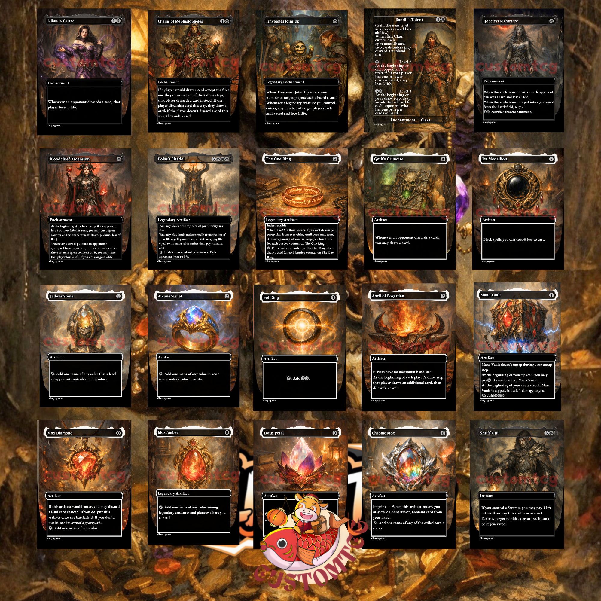 Tinybones Bauble Burglar Custom Commander Deck – 100 Cards + Tokens – Dark Fantasy Trading Card Game