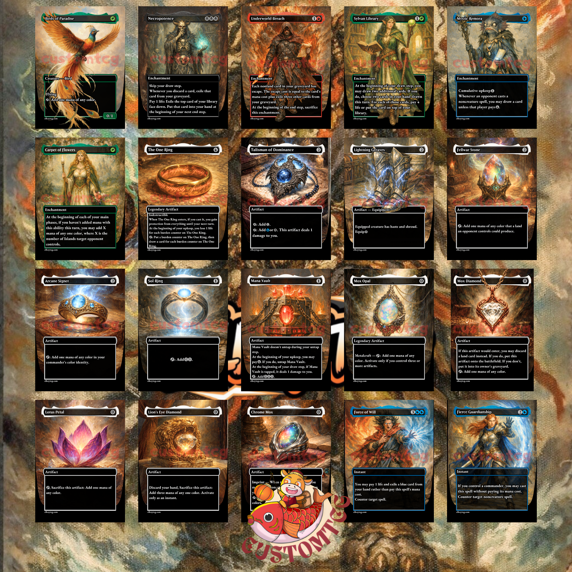 Yidris, Maelstrom Wielder Custom Commander Deck — Cascade Chaos | 4-Color | Fantasy Art Proxy Deck