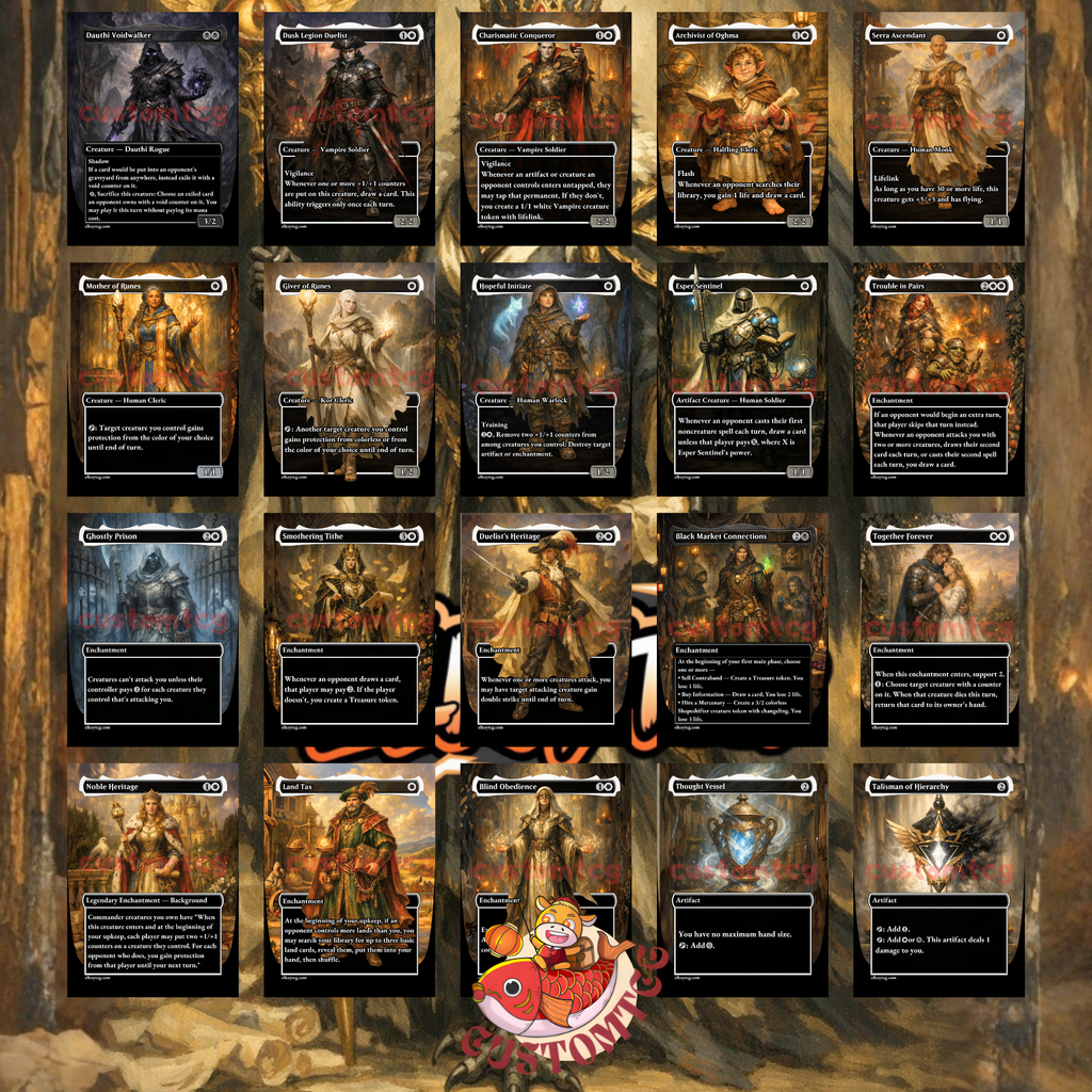 Breena the Demagogue Custom Commander Deck – 100 Cards + Tokens | Orzhov Politics & Counters | Fantasy Art | Unique Card Designs