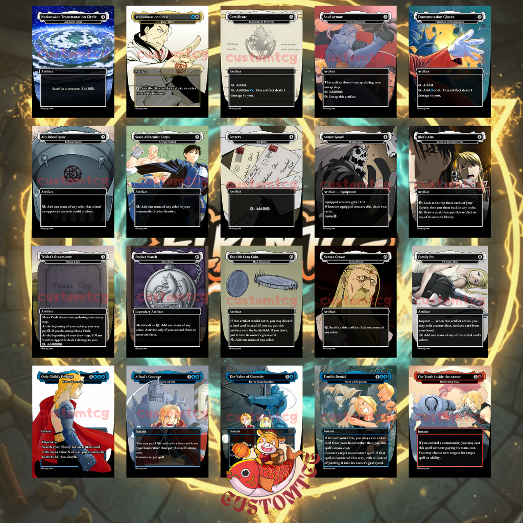 Fullmetal Alchemist Custom Commander Deck — 100 Cards + Tokens | Anime-Themed | Free Shipping