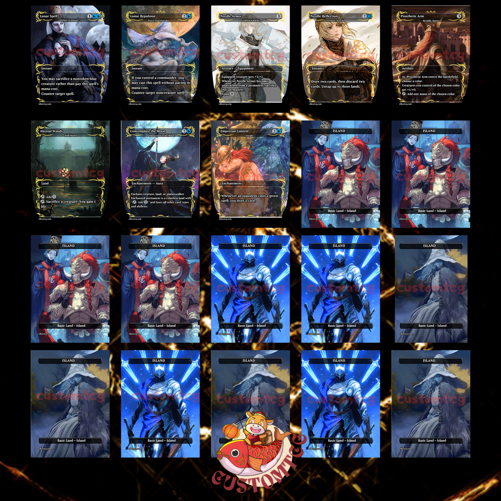 Ranni Custom Commander Deck — Remastered Edition | Moonlit Magic | Fantasy Art Proxy Deck