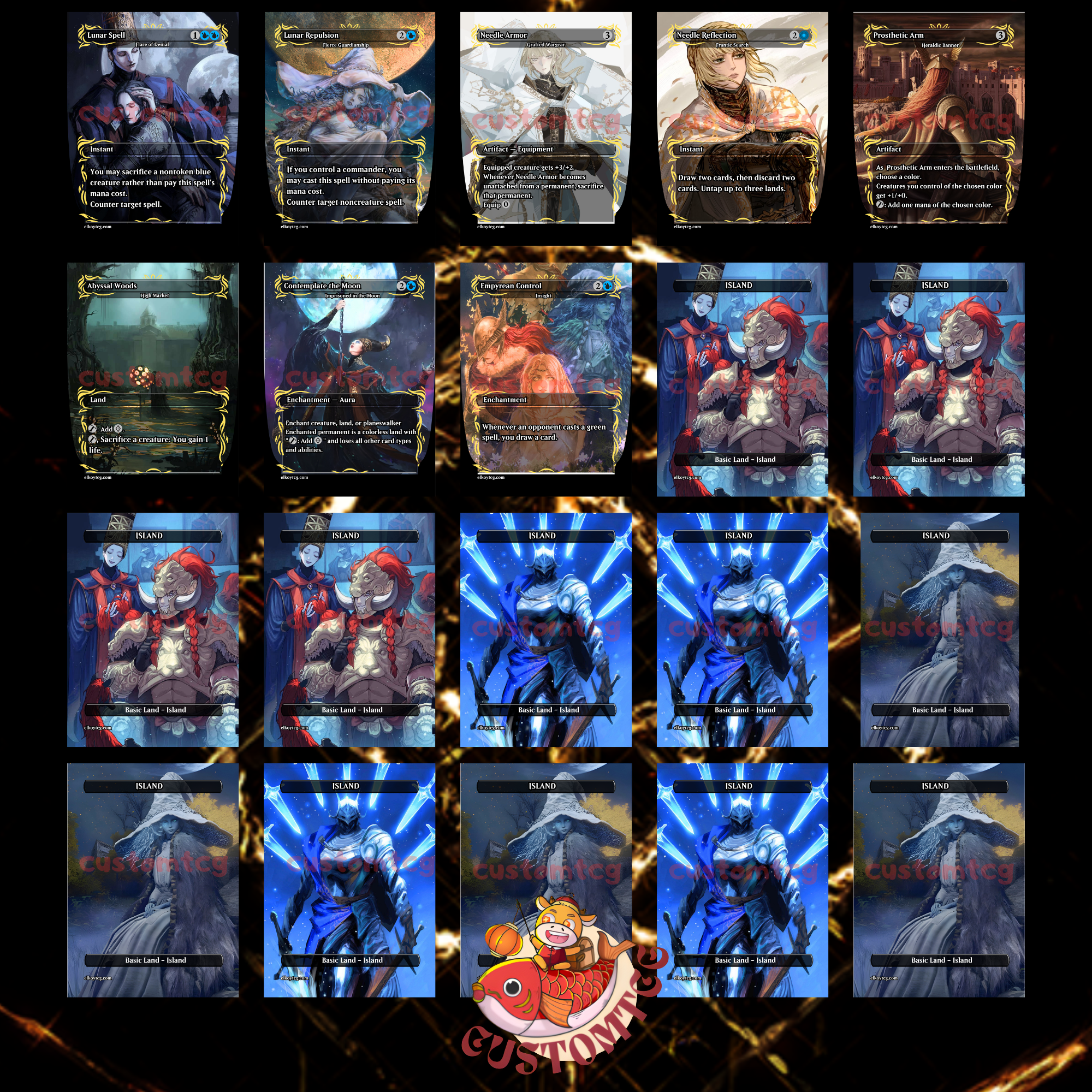 Ranni Custom Commander Deck — Remastered Edition | Moonlit Magic | Fantasy Art Proxy Deck