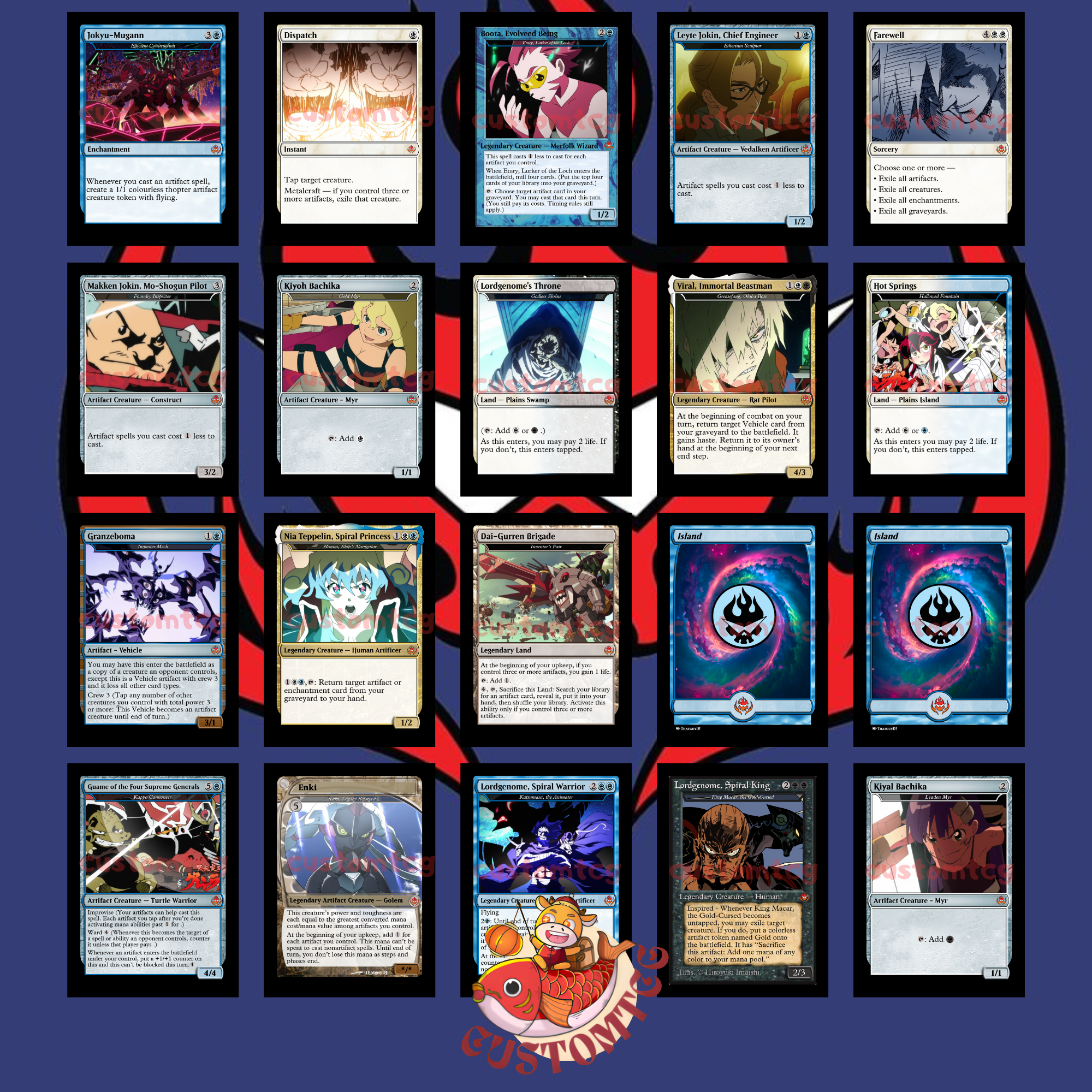 Gurren Lagann Custom Commander Deck — Simon | Dai-Gurren Brigade | Anime Proxy Deck