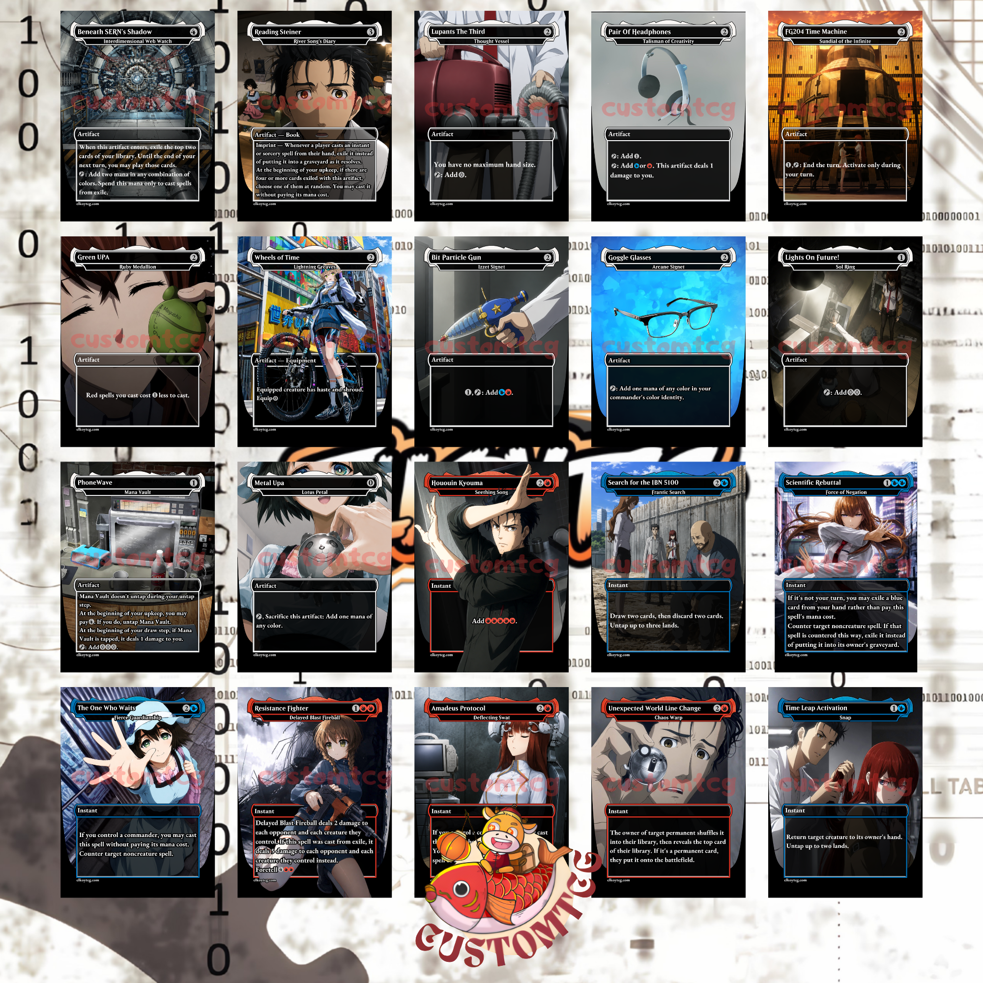Steins;Gate Custom Commander Deck — 100 Cards + Tokens | Anime-Themed | Free Shipping