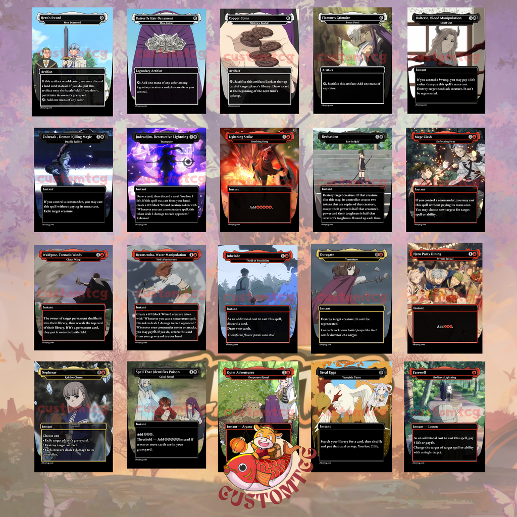 Frieren Custom Commander Deck — 100 Cards + Tokens | Anime-Themed | Free Shipping