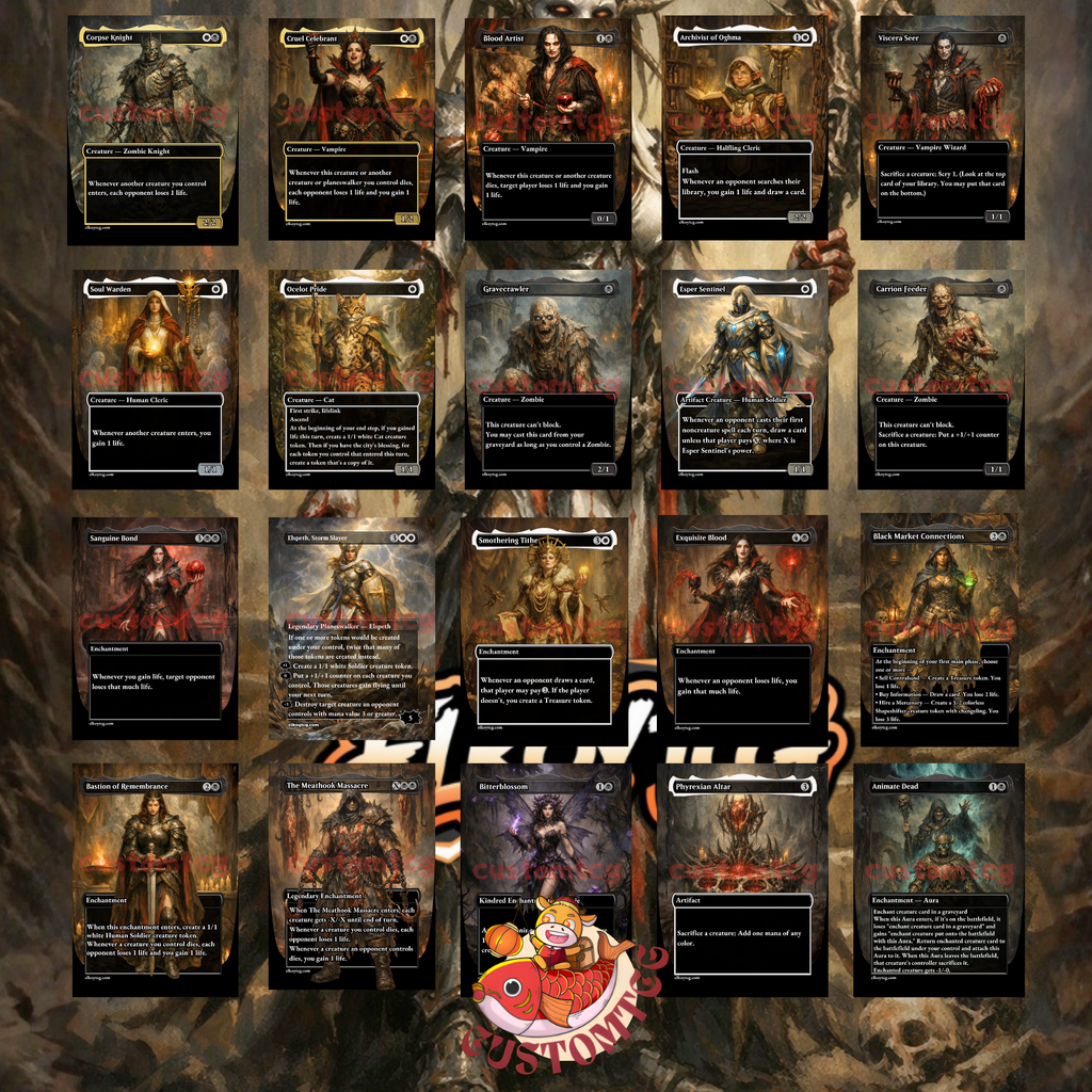 Elas il-Kor Sadistic Pilgrim Custom Commander Deck – 100 Cards + Tokens – Dark Fantasy Trading Card Game