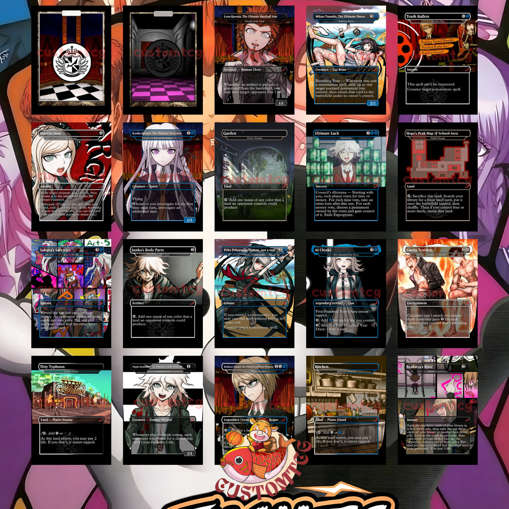 Danganronpa Custom Commander Deck — Tivit | Class Trial | Mystery &amp; Deception Proxy Deck