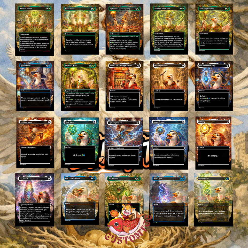 The Goose Mother Custom Commander Deck — Goose Tribal and X Spells | Simic | Fantasy Art Proxy Deck