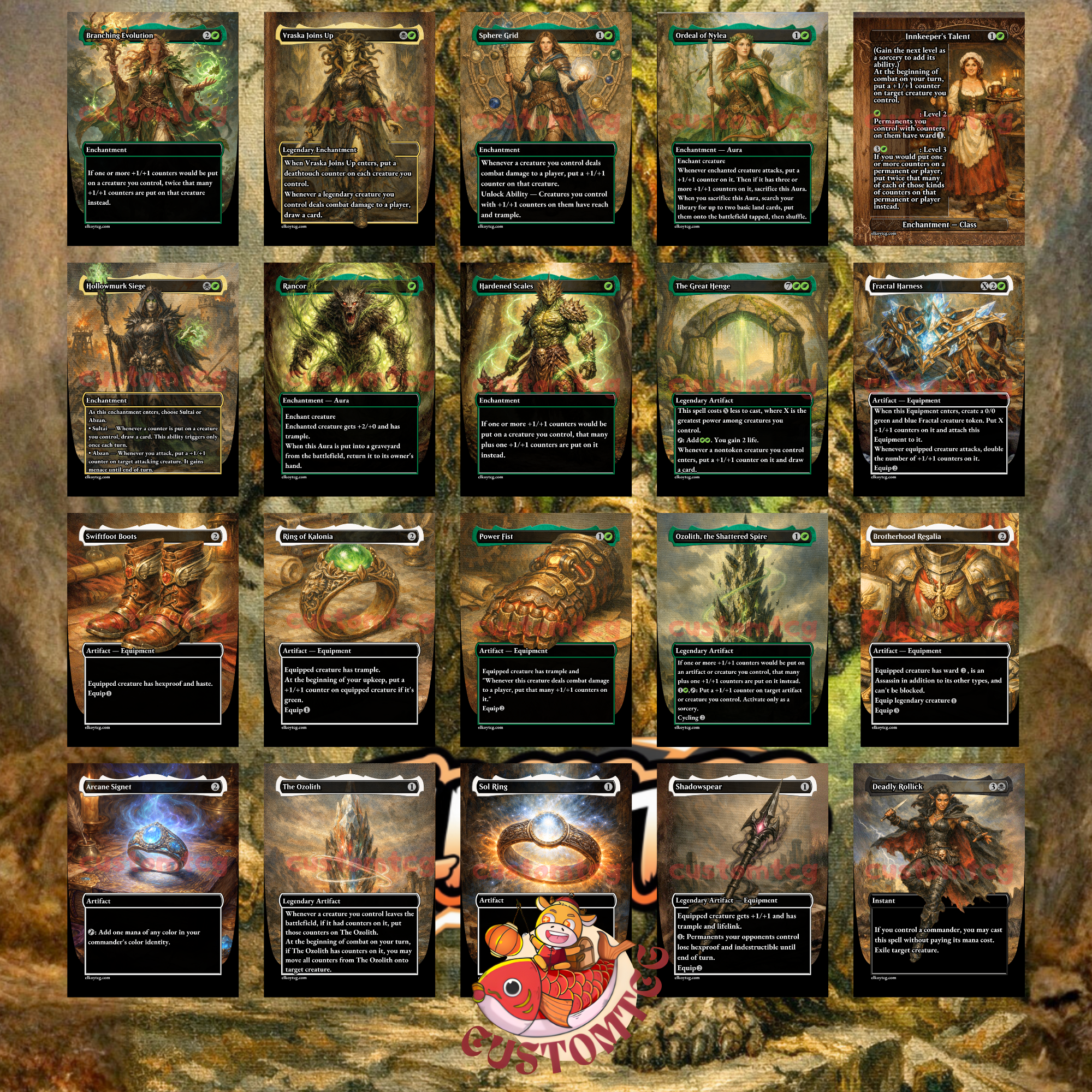Skullbriar, the Walking Grave Custom Commander Deck — +1/+1 Counters | Golgari Aggro | Fantasy Art Proxy Deck