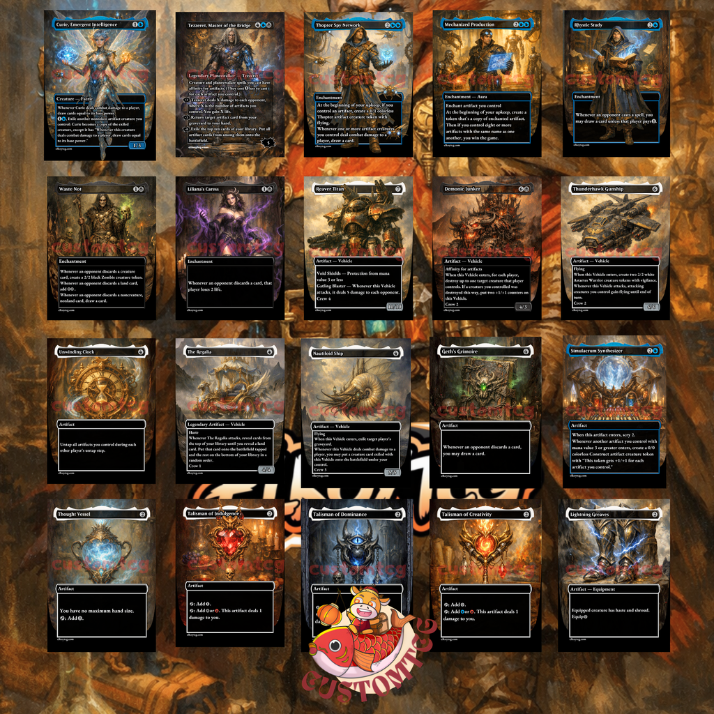 Dr. Eggman Custom Commander Deck – 100 Cards + Tokens | Artifact Villains | Fantasy Art | Unique Card Designs