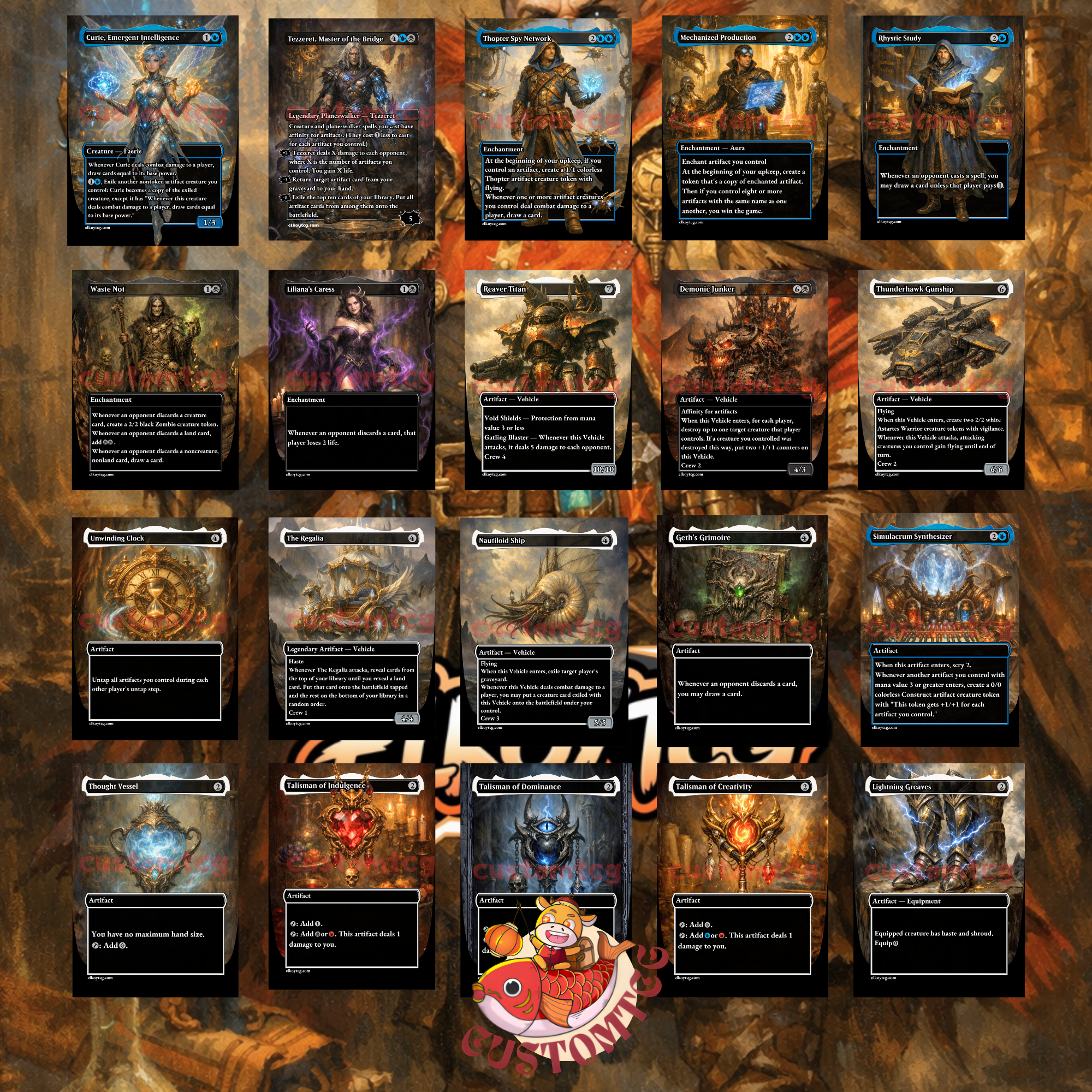 Dr. Eggman Custom Commander Deck – 100 Cards + Tokens | Artifact Villains | Fantasy Art | Unique Card Designs