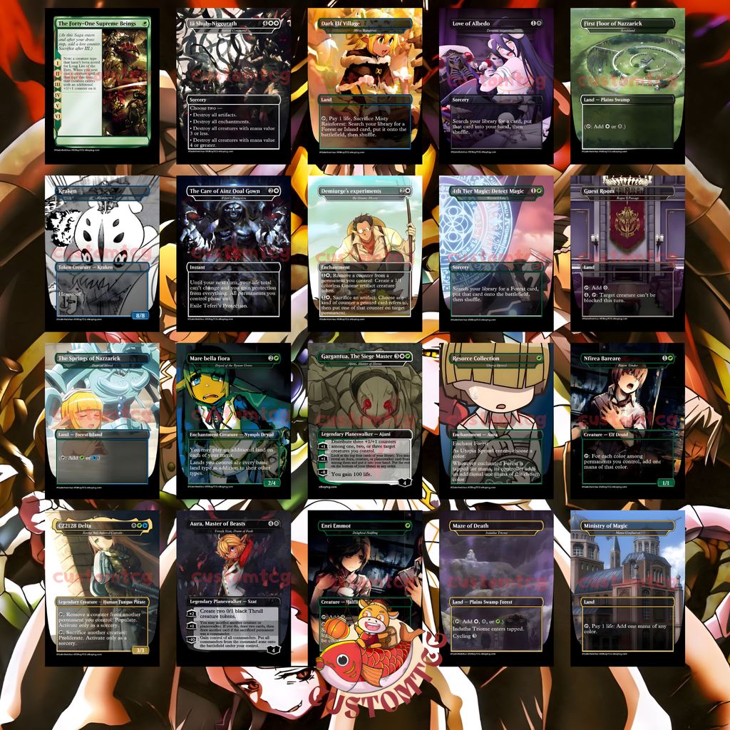 Overlord V2.0 Custom Commander Deck — Ainz Ooal Gown | Custom Proxy Deck | Anime Commander Deck