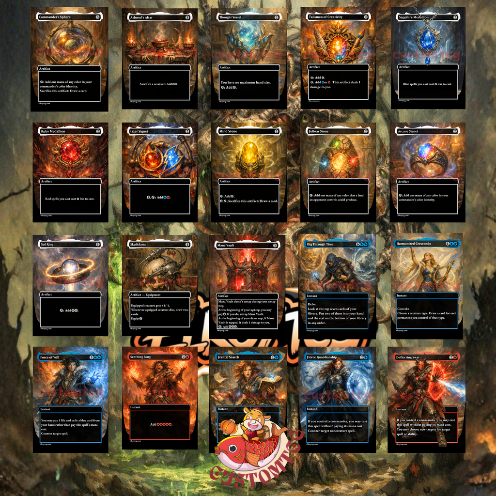 Ovika, Enigma Goliath Commander Deck – 100 Custom Cards + Tokens | Goblin Storm | Spell Slinger | Dark Fantasy Art | Free Shipping