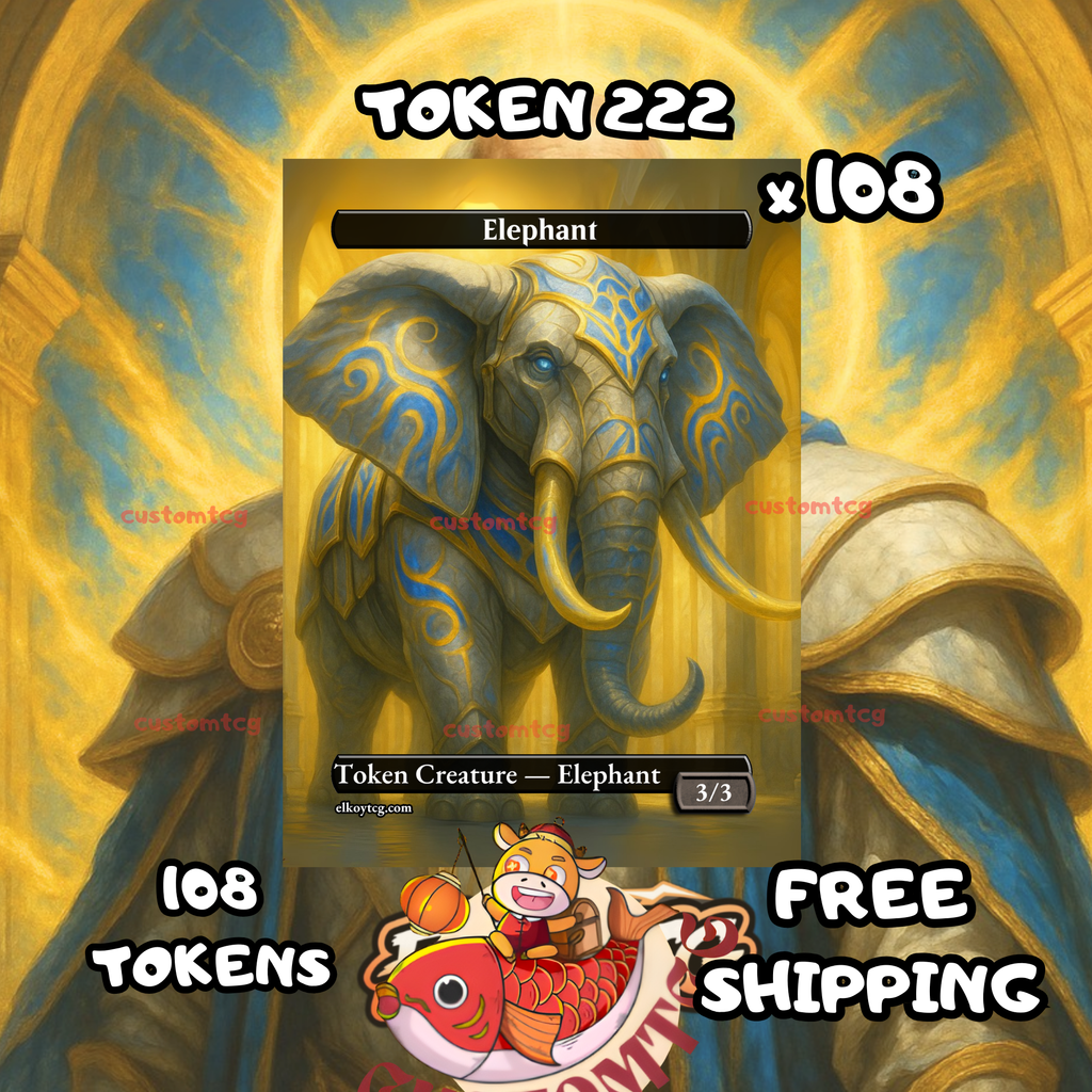 Elephant token 3-3 108 copies - S222