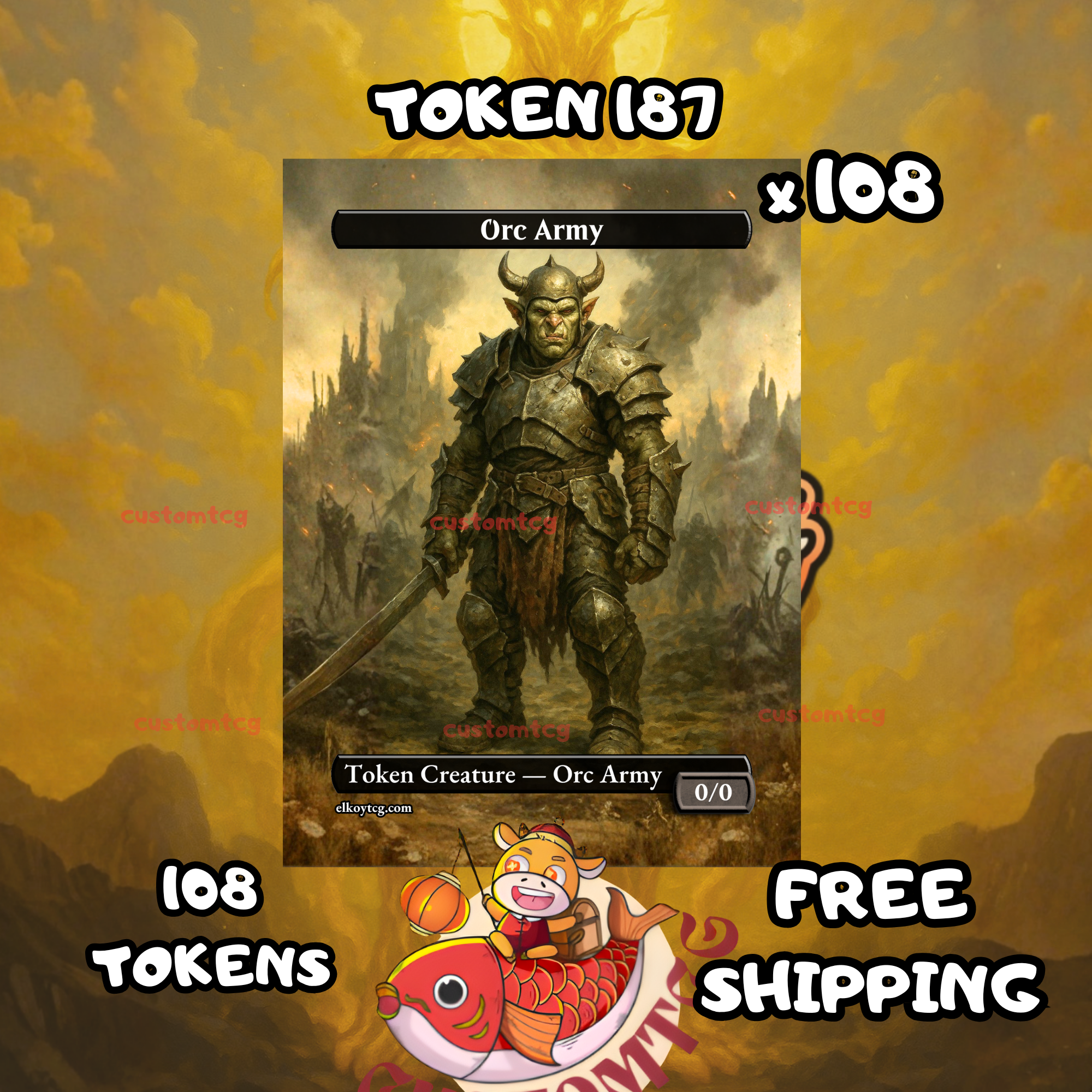 Orc Army token 0-0 108 copies - S187