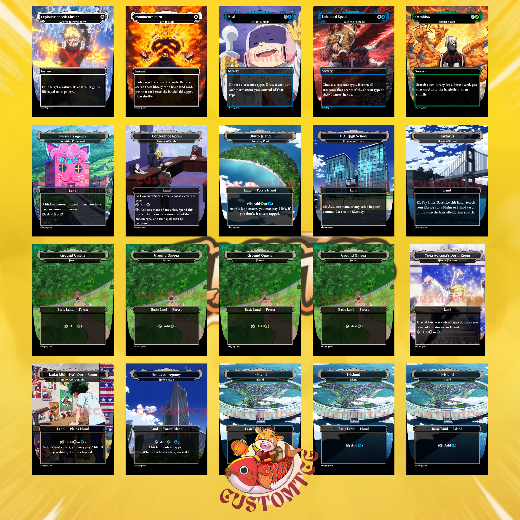 My Hero Academia Custom Commander Deck — Deku | Class 1-A | Anime Proxy Deck | Plus Ultra