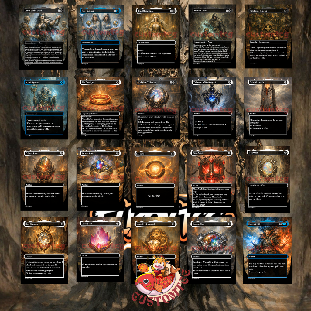 The Master of Keys Commander Deck | 100 Custom Cards + Tokens | Dark Fantasy Art | Esper Stax Control cEDH