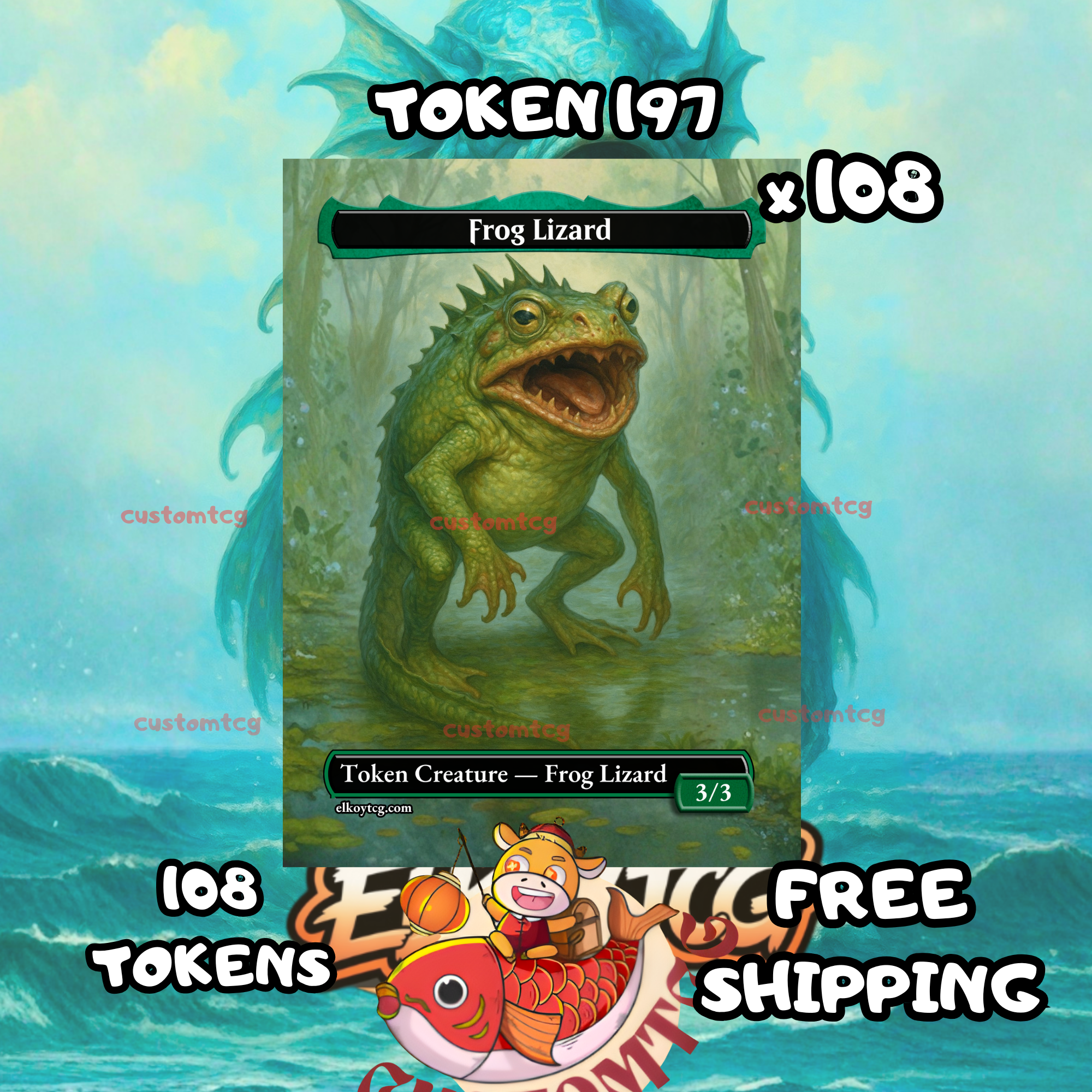 Frog Lizard token 3-3 108 copies - S197