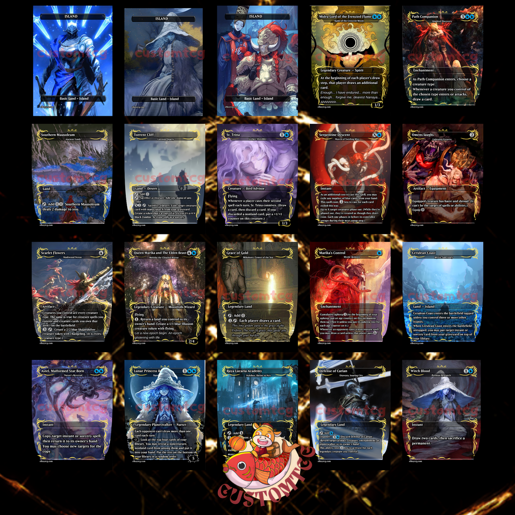 Ranni Custom Commander Deck — Remastered Edition | Moonlit Magic | Fantasy Art Proxy Deck