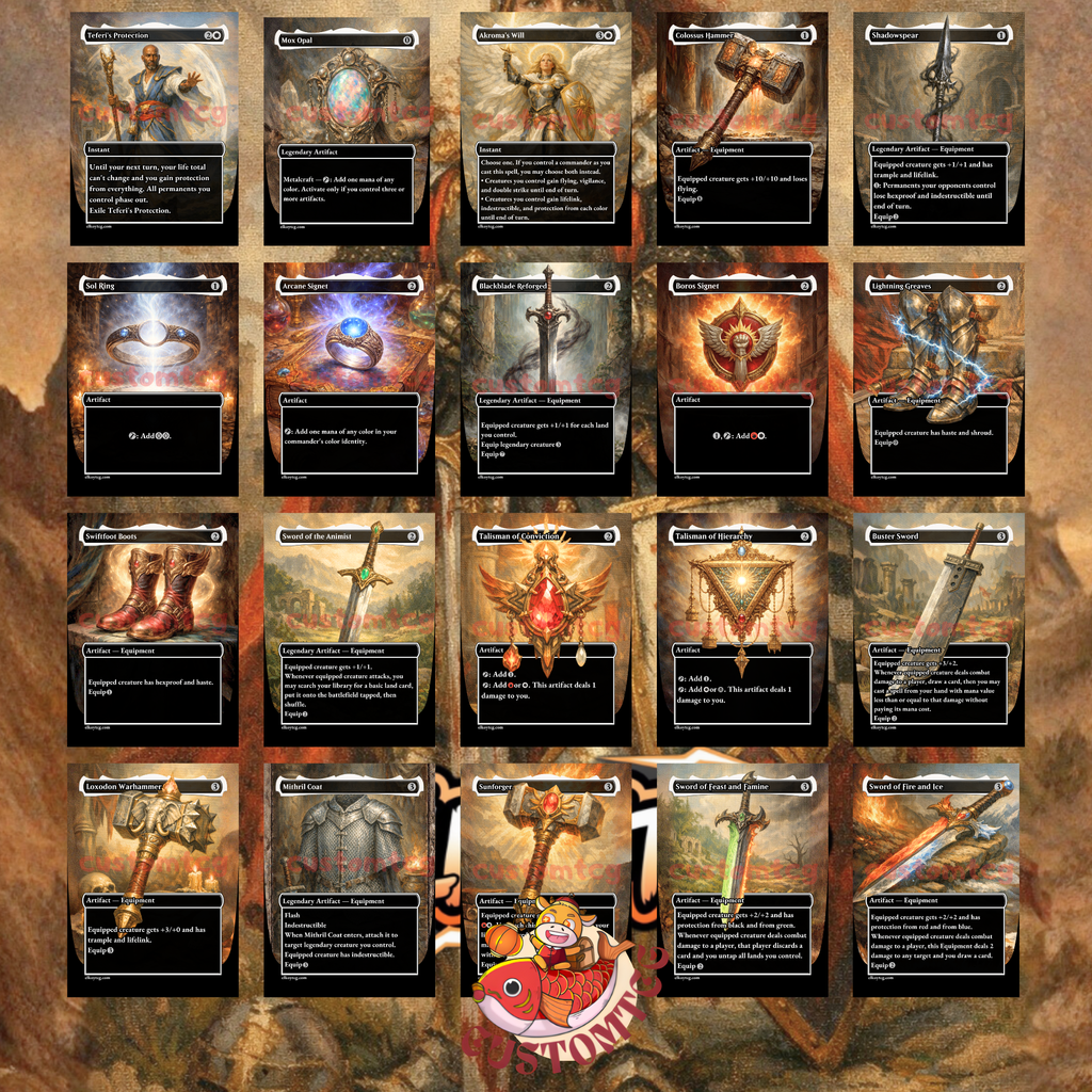 Syr Gwyn, Hero of Ashvale Custom Commander Deck — Knights & Equipment | Mardu | Fantasy Art Proxy Deck