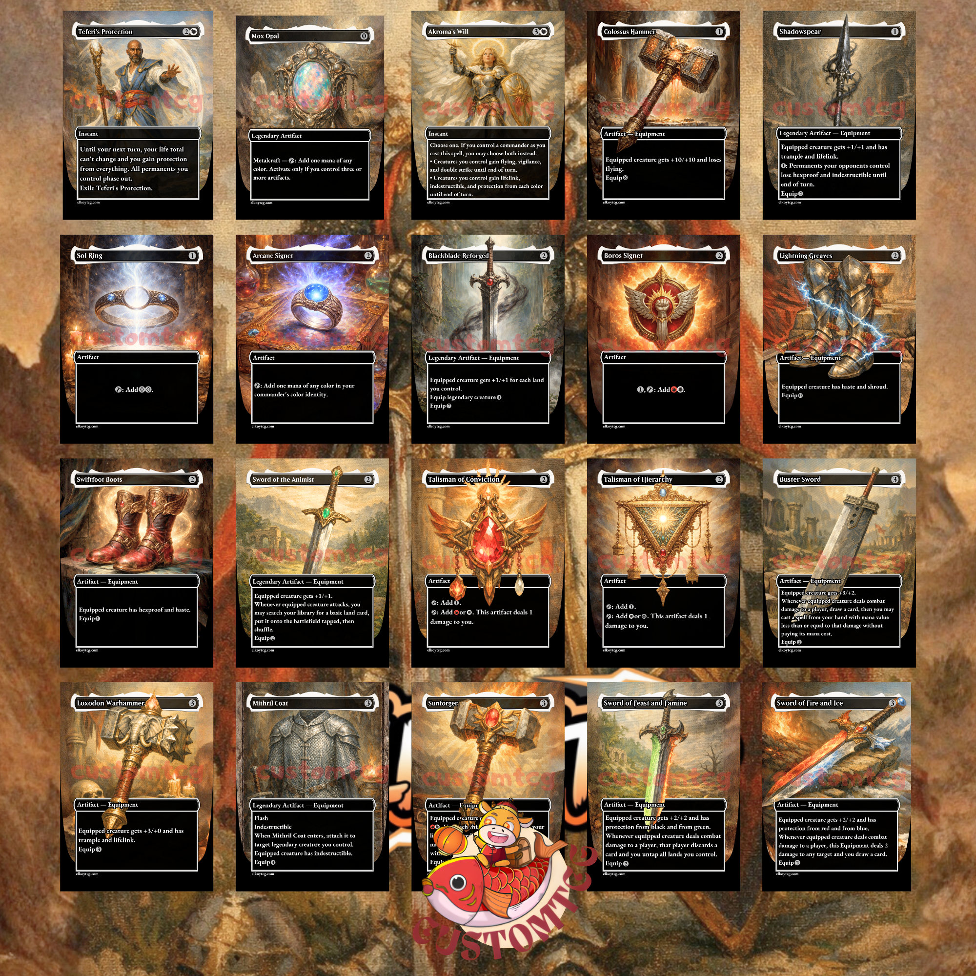 Syr Gwyn, Hero of Ashvale Custom Commander Deck — Knights & Equipment | Mardu | Fantasy Art Proxy Deck