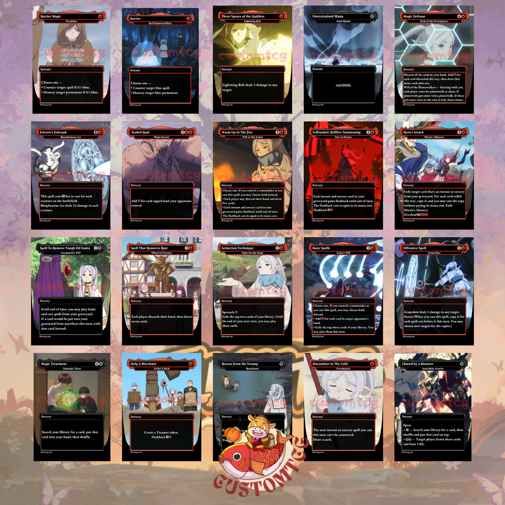 Frieren Custom Commander Deck — 100 Cards + Tokens | Anime-Themed | Free Shipping