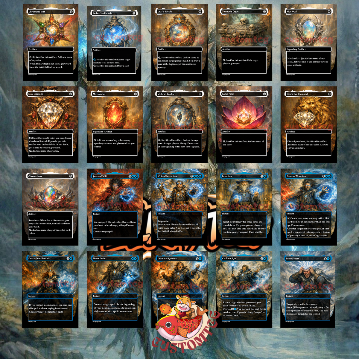 Emry, Lurker of the Loch Mono-Blue Artifact Custom Deck