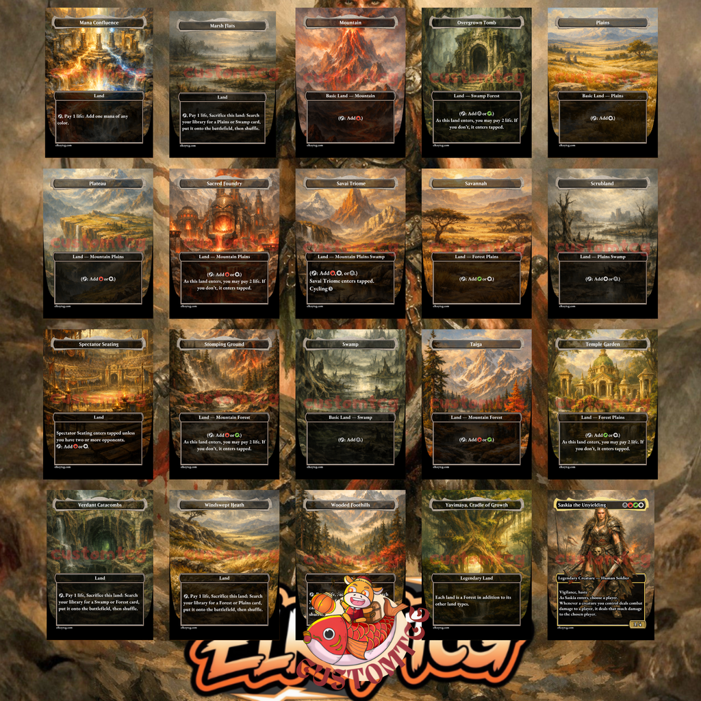 Saskia the Unyielding Custom Commander Deck – 100 Cards + Tokens | 4-Color Warriors | Fantasy Art | Unique Card Designs